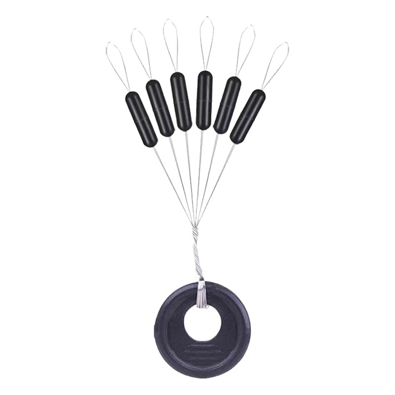 Spot Spherical Space Bean Bulk Wholesale Olive Shaped Silicone Line Set Fishing Gear Fishing Supplies Accessories Black Space