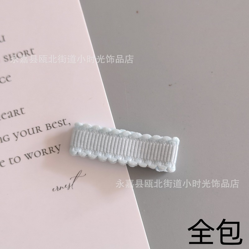 diy发饰材料发夹配件波浪边螺纹织带3.5-6CM全包夹子儿童边夹辅料|undefined