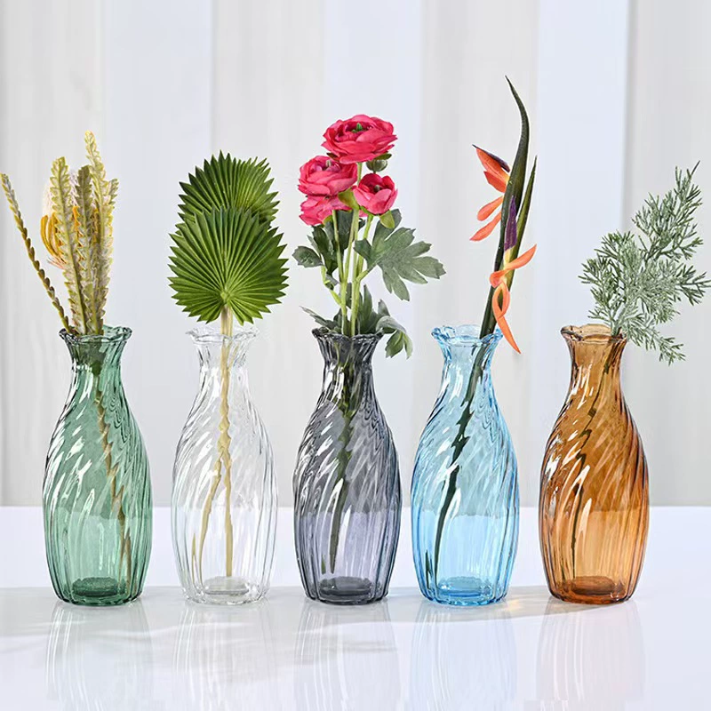 Новая изысканная прозрачная стеклянная ваза с сухоцветами, гидропонные цветы, ваза для украшения дома в гостиной, офисные украшения