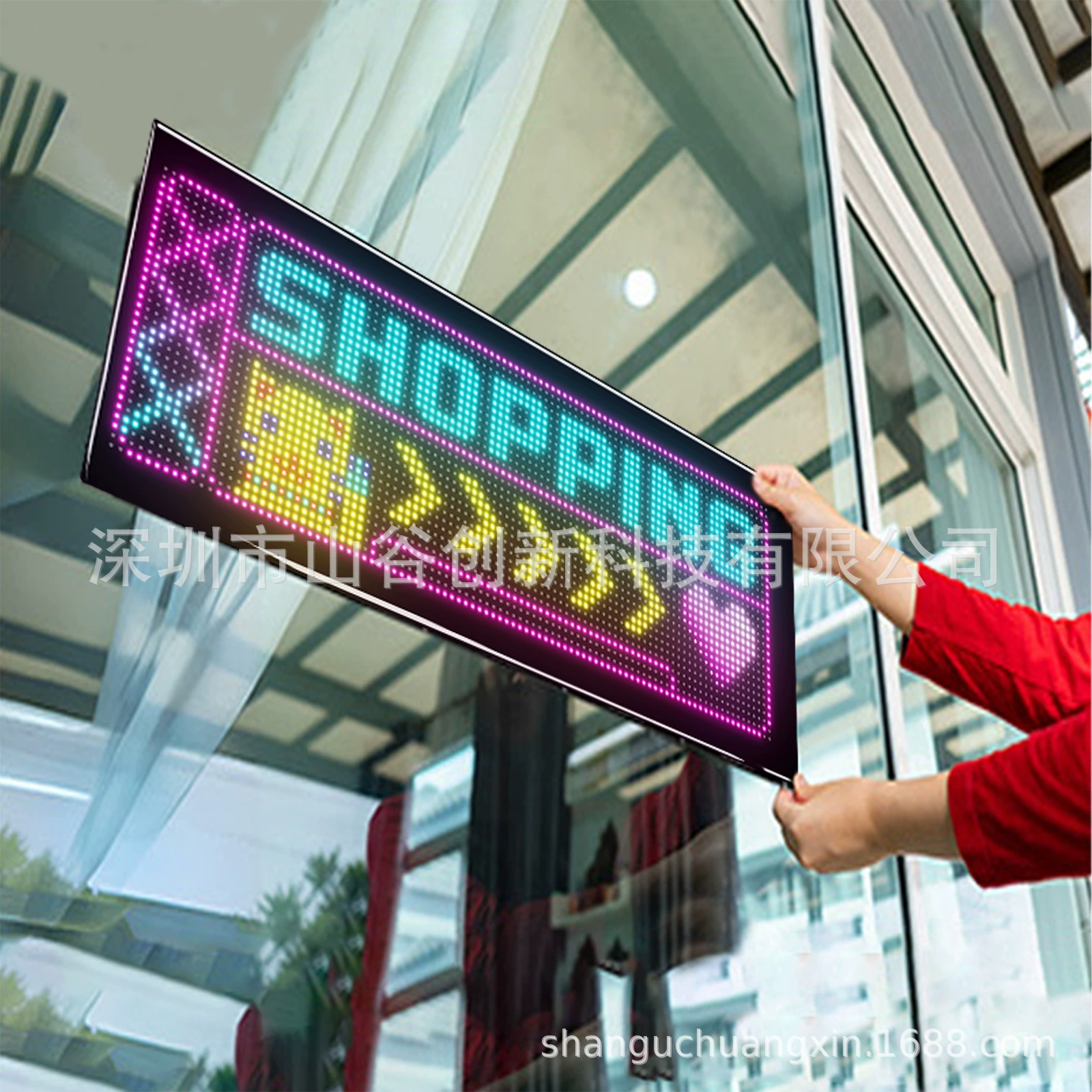 Гибкий LED-дисплей с наклейкой-окном экрана, рекламный экран внутри помещения, приложение, Bluetooth, прокрутка экрана и шрифт, полностью водонепроницаемый