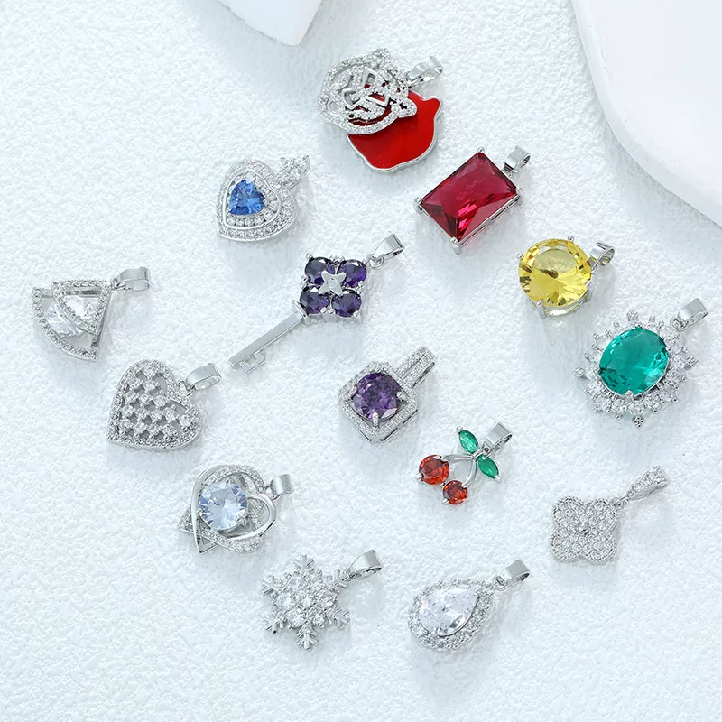 Pendant with bow, mountain tea, necklace, wholesale