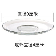 Glass saucer saucer round transparent saucer coffee saucer snack saucer small dish saucer small tea tray heat-resistant manufacturer wholesale