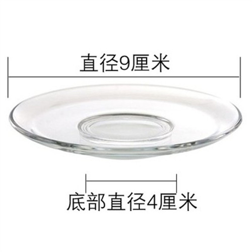 Glass saucer saucer round transparent saucer coffee saucer snack saucer small dish saucer small tea tray heat-resistant manufacturer wholesale