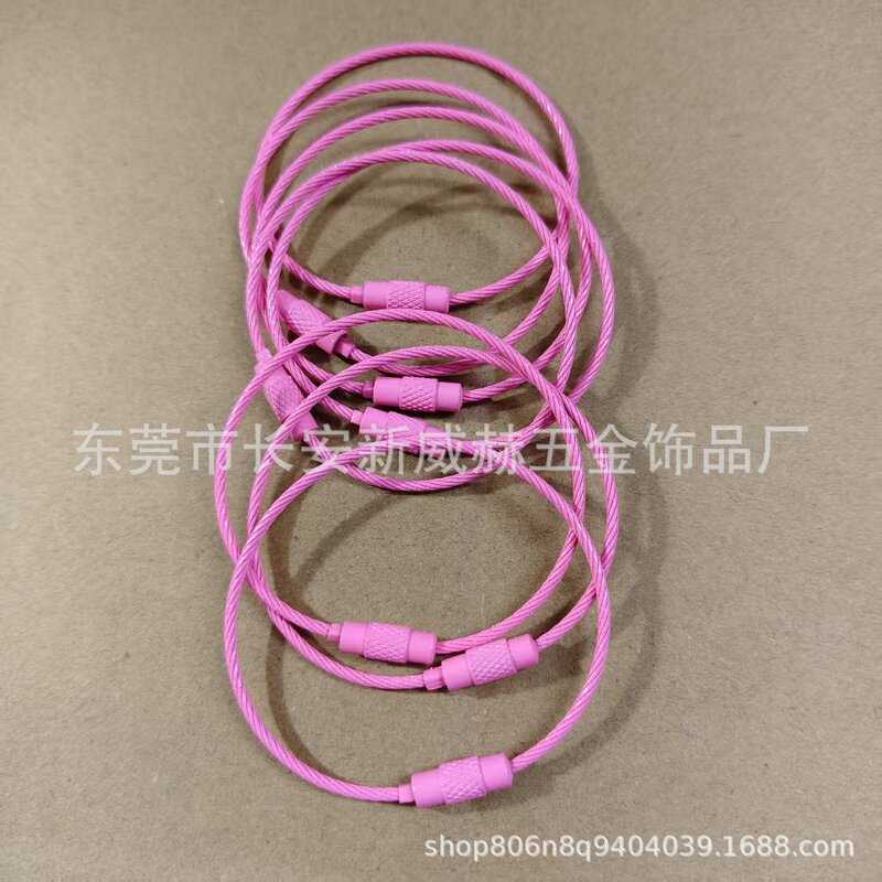 現物カラー塗装ワイヤーリング塗装ワイヤーリングステンレスワイヤーリングロープキャンディー色ワイヤーロープ|undefined