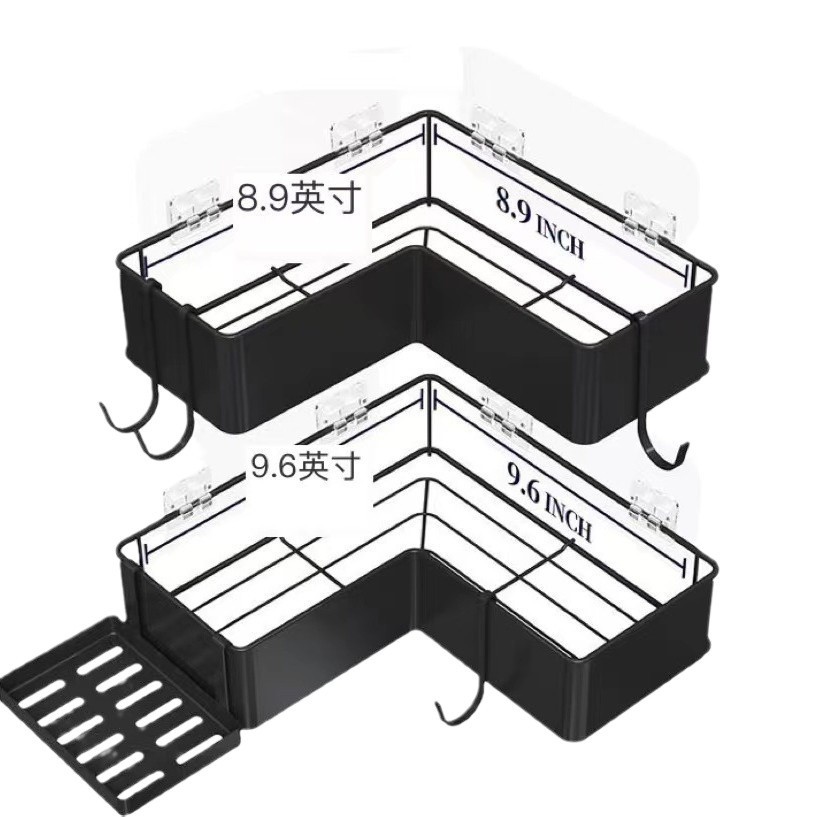 Amazon estantes de pared sin perforación estantes de baño estantes de drenaje estantes de almacenamiento estantes de artículos de baño triángulo esquina de pared