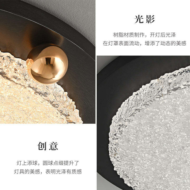 2025 nuevo estilo resina estilo italiano minimalista sala de estudio lámpara de dormitorio moderno y de alta gama sala de estudio lámpara de techo del dormitorio principal