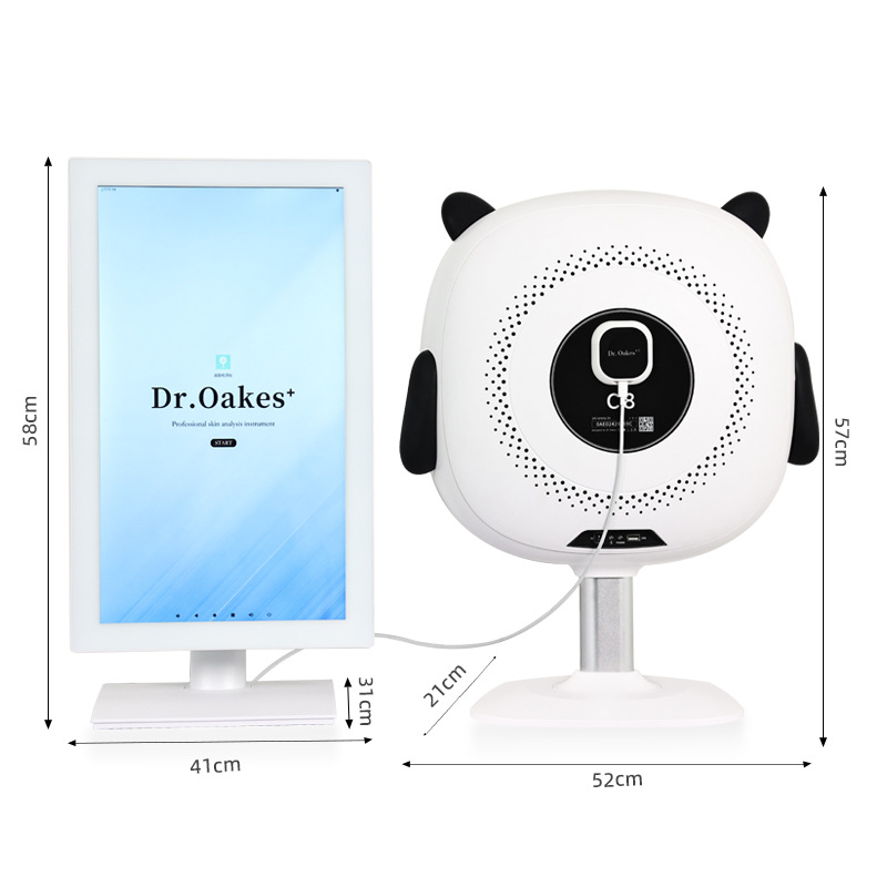 Dr serie C8 detector inteligente de piel facial UV capa analizador de espectro de humedad tecnología negra para salón de belleza