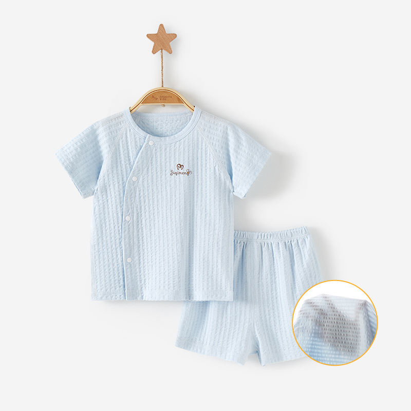 Ropa de verano para bebés traje de manga corta para niños niñas niños divididos ropa de bebé de algodón para niños verano