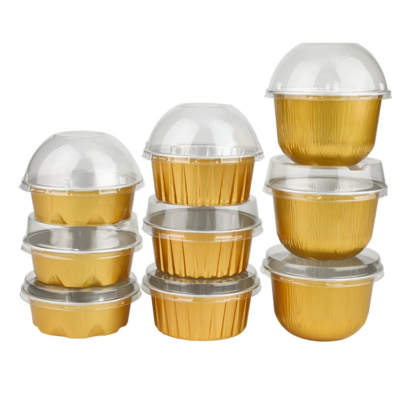 170ml circular aluminum foil -resistant cup cake/mousse cup/jam pudding cup/three lid optional