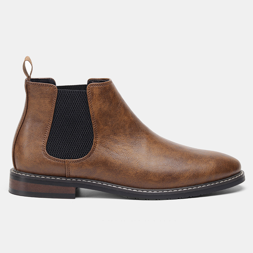 Herren Britische Herrenschuhe Polnische Farbe Mode Retro Herren Übergröße Stiefeletten Stiefeletten_voghion.com
