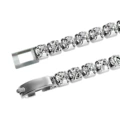 Full Titanium Steel 4MM Rhinestone Bracelet Steel Color
