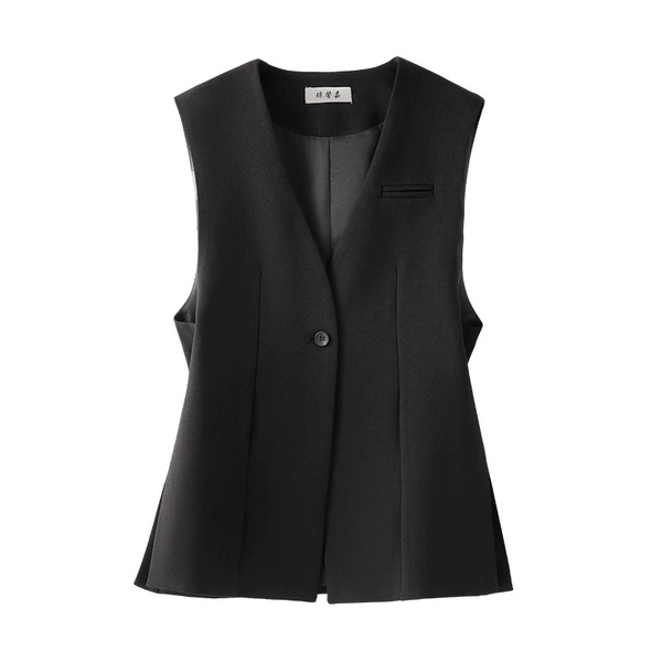 Black neckless double slit