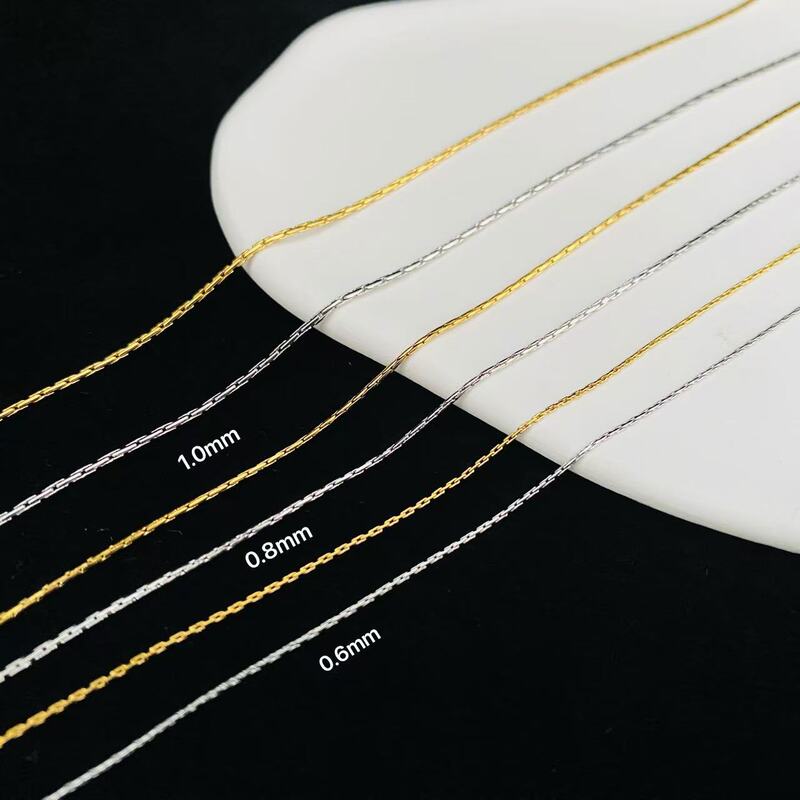 Factory direct stainless steel vertical round chain gold wire chain 18k furnace vacuum plating fashion clavicle chain vertical cross chain
