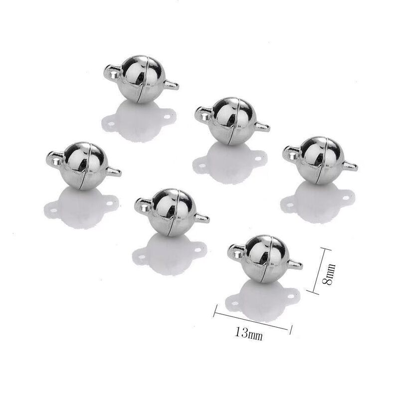 in stock supply 8mm alloy magnet lovers attraction jewelry accessories DIY lovers bracelet necklace material wholesale