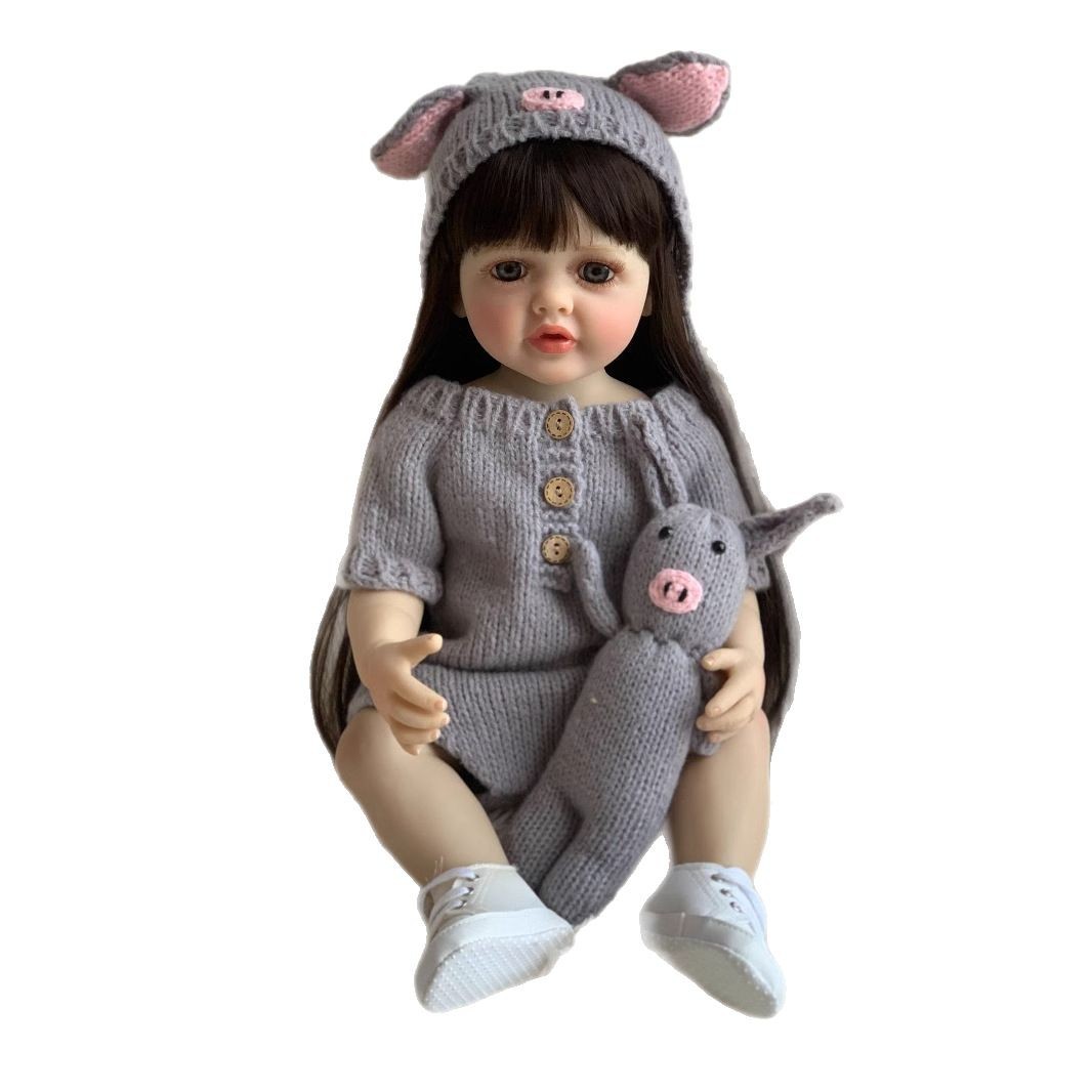 Muñeca Reborn de Simulación de Bebé de 55 cm de Vinilo y Silicona para Niños