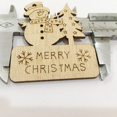 クリスマスペンダント老人ヘラジカ雪木片手作りDIY落書きクリスマスプレゼント木製装飾品