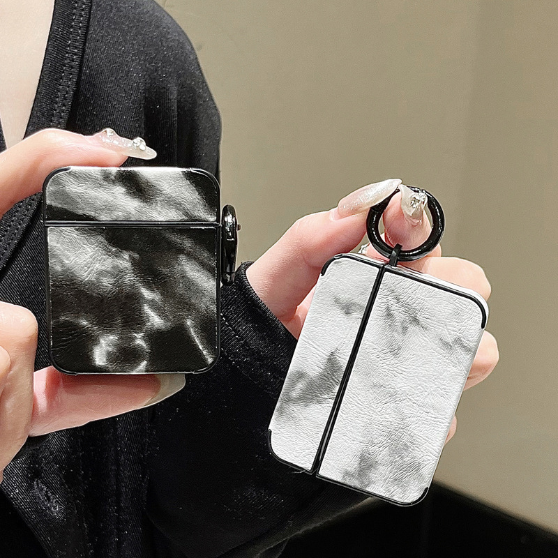 Han Feng Marble airpods 4/3 Protective Cover Pro2 Apple Bluetooth 1/2 Generation Earphone Case Leather