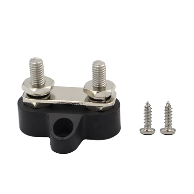 Yacht Battery Terminal 48V: Power supply, ignition system accessories - black-double-stud-with-gasket-m6