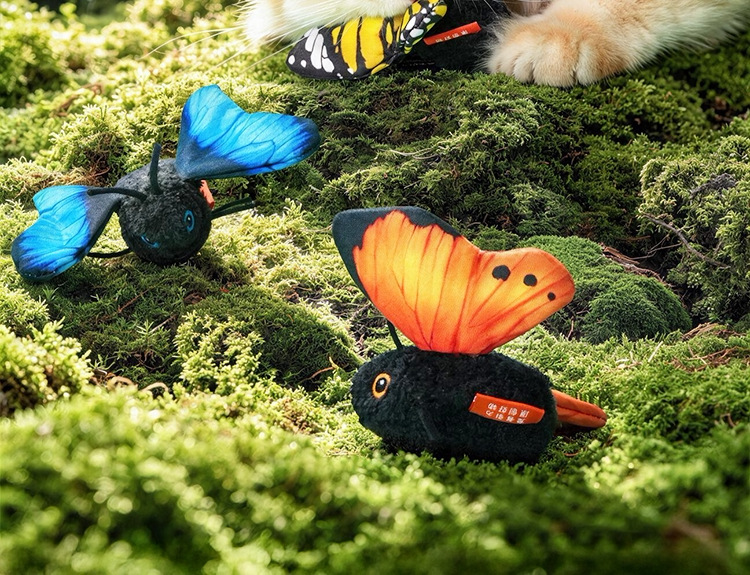 Yinli Pet Laser Interactive Cat Toy with Feather Replacement Accessories Kitten Teaser Wand USB Rechargeable