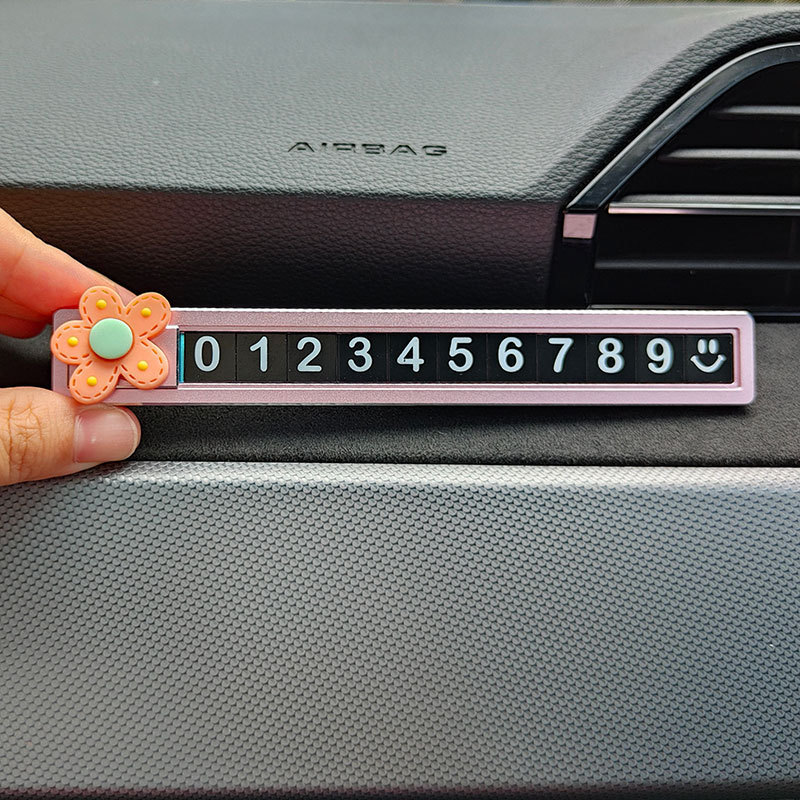 오렌지 포인트 꽃-분말 합금 슬라이딩 주차 카드