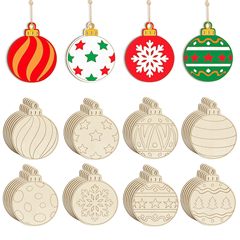 クロスボーダークリスマスツリー装飾ウッドチップ工芸品クリスマスペンダントDIYホームパーティークリスマス木製タグ