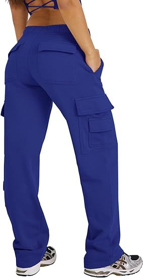 Women's Clothing New Multi Pocket Y2K Overalls Casual Loose Sports Fitness Wide Leg Pants_voghion.com