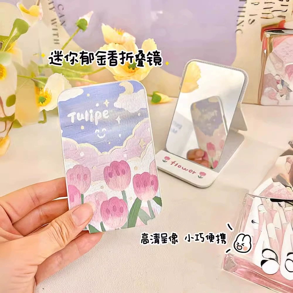 Настольное складное зеркало настольное стоячее студенческое общежитие женский портативный домашний офис макияж милое маленькое зеркало