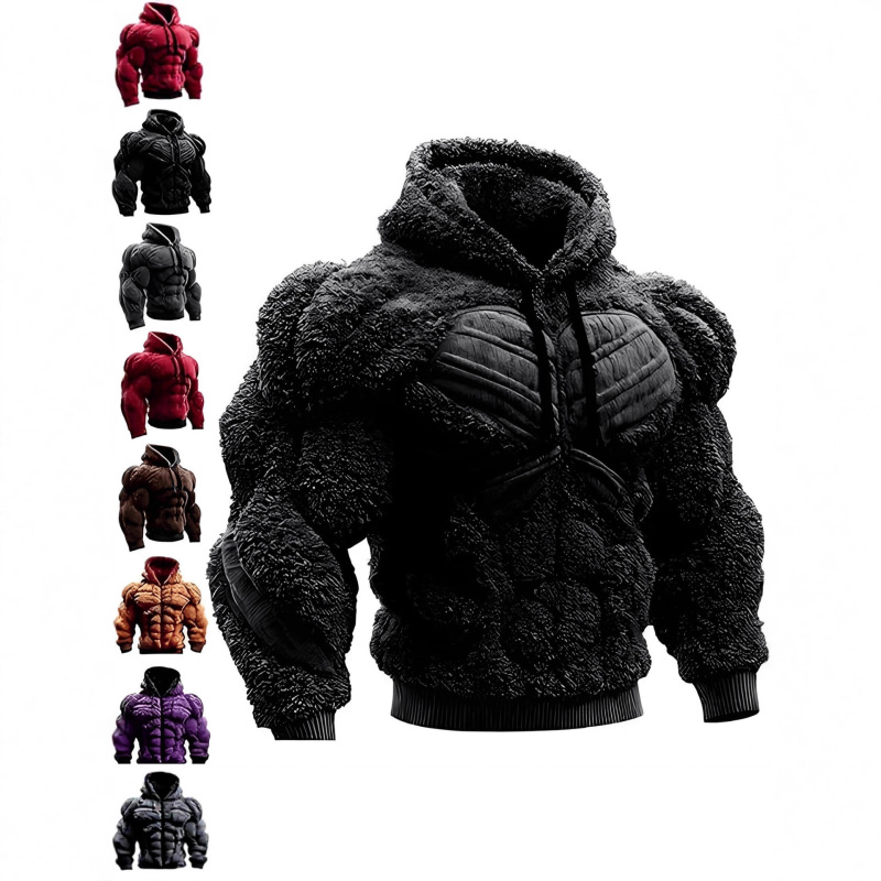 Men's Autumn 3D Digital Print Sweatshirt Hooded Top for Men, North American Export Sports Casual 3D Digital Print