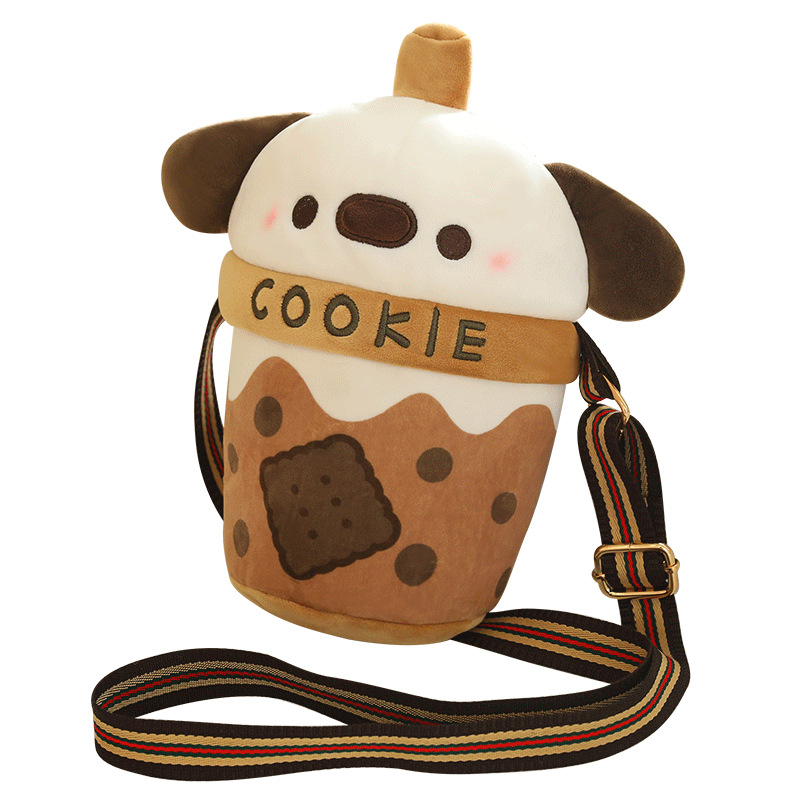 Mochila de Peluche Tipo Boba Tea con Forma de Perro, Conejo o Teddy - Bolso para Niños