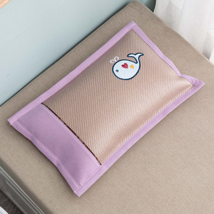 Summer children's rattan pillow 0-1 years old baby buckwheat pillow 3-6-9 kindergarten crib sweat-absorbent breathable tea pillow