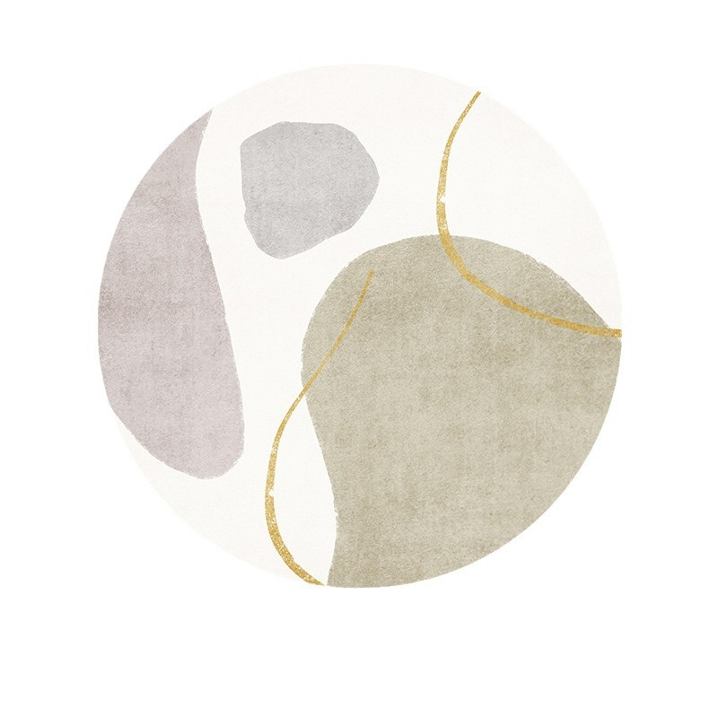 Alfombra redonda de lujo ligero sala de estar sofá estudio ins vestidor silla dormitorio cama computadora silla manta redonda alfombra redonda