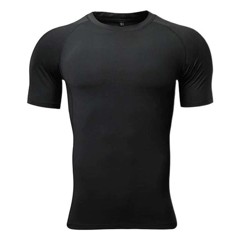 Трансграничный баскетбол, Мужская одежда для фитнеса, быстросохнущая футболка для бега, Спортивная эластичная резинка с круглым вырезом, дышащая плотная компрессия