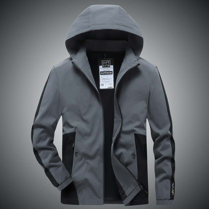 2024 chaqueta de los hombres de Amazon primavera y otoño sombrero desmontable chaqueta deportiva casual más tamaño ropa de los hombres de moda al por mayor