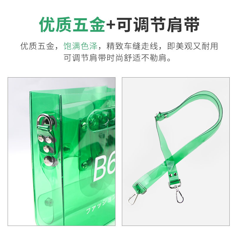 新款網紅透明剪刀包髮型師收納個性時尚斜挎理髮工具包果凍美發包