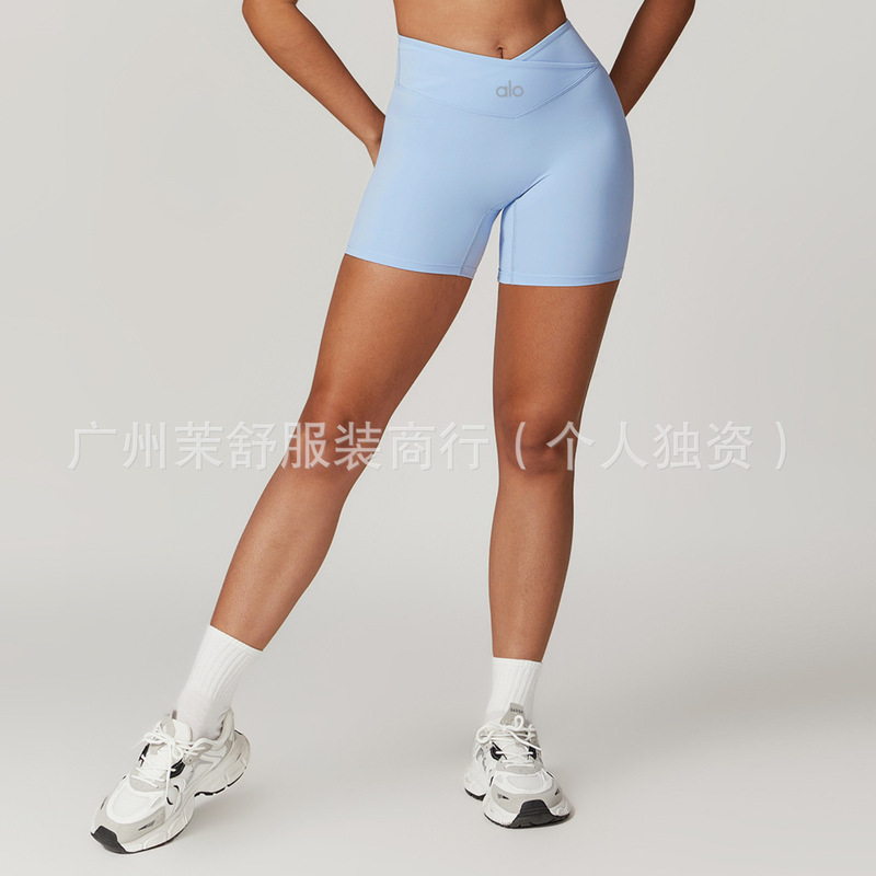 aloyoga官网紧身速干瑜伽套装外穿跑步运动短袖套装美背健身服女|undefined