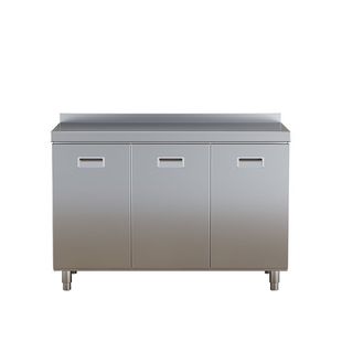 304 Solid Stainless Steel Kitchen Cabinets Extra Thick Simple Cupboard Stove Integrated Rural Storage Household Small Apartment