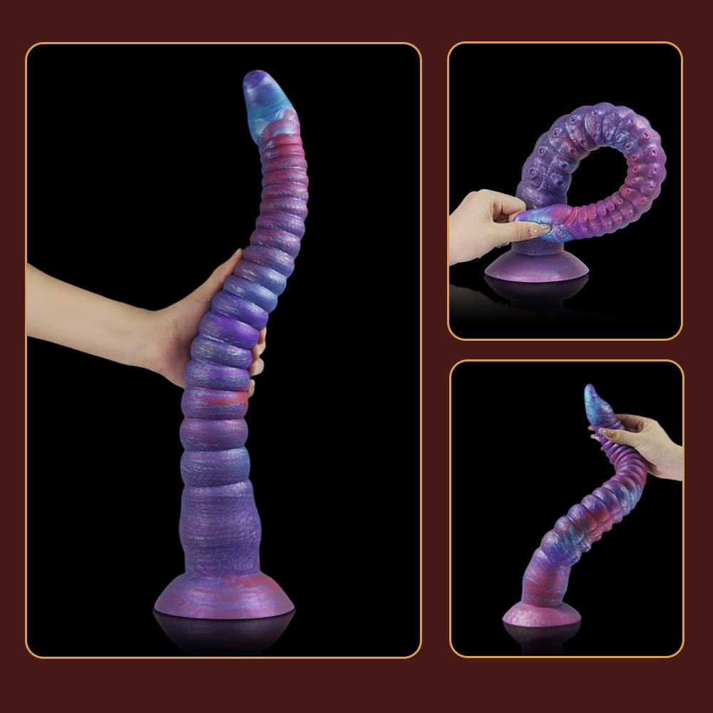 Productos femeninos del sexo adulto simulación tentáculo anal plug SM juguetes sexuales luminoso líquido de silicona de nuevo corte en forma de enchufe anal