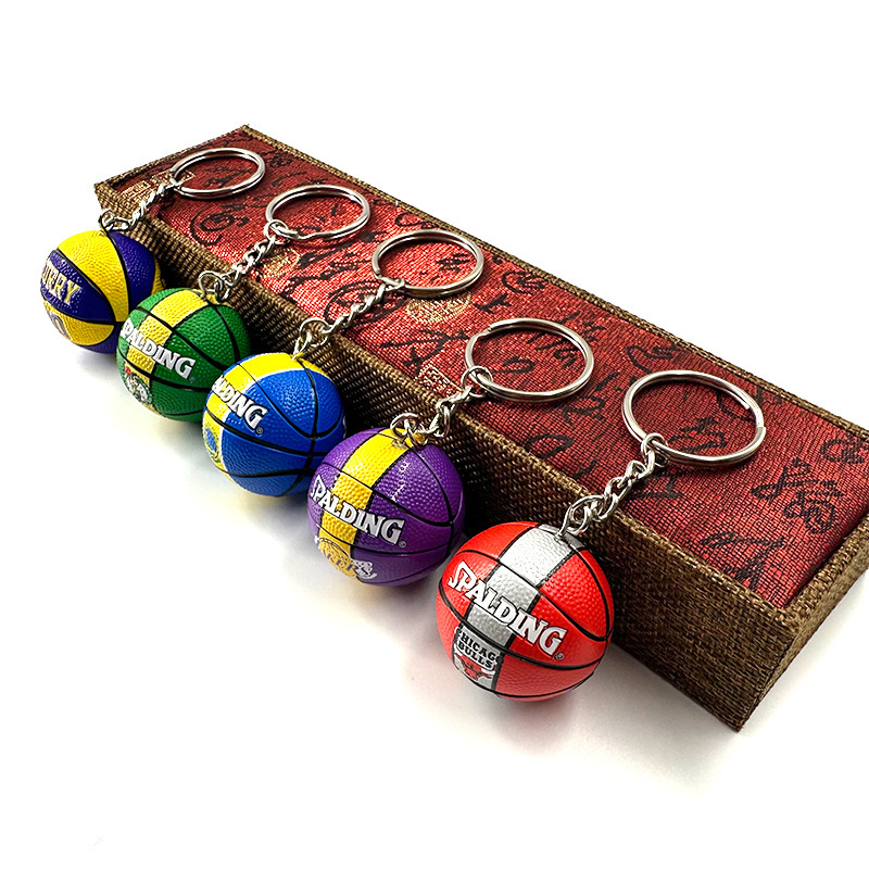 Lakers Celtics Warriors NBA Small Basketball Keychain Ornaments Nets Bucks Clippers Pendant Accessories