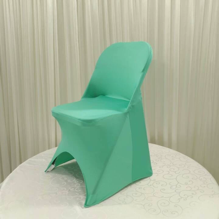 Foreign trade thickened elastic folding chair cover, hotel wedding one-piece chair cover, outdoor wedding elastic chair cover