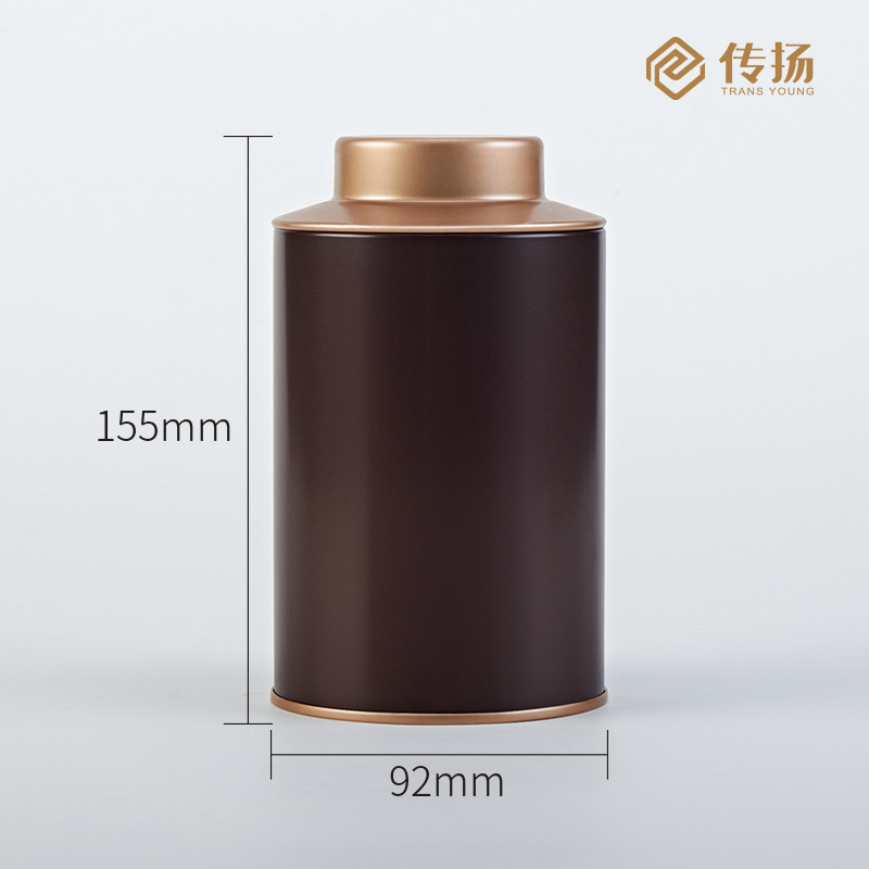 Moda nacional ronda tetera hojalata metal sellado olla té negro té verde té universal envasado vacío en stock al por mayor