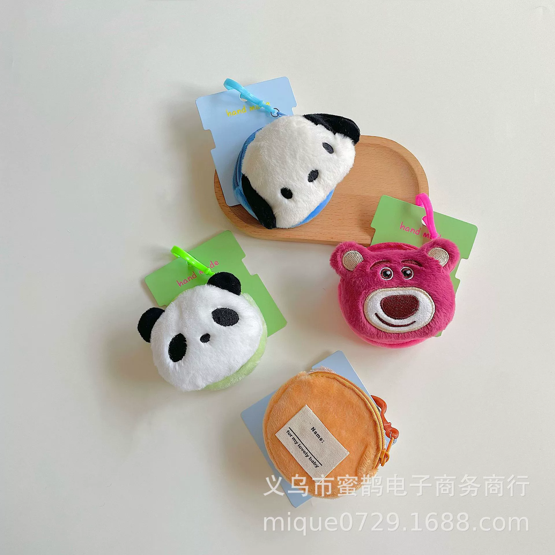 Children's creative cartoon wallet for men and women, cute backpack accessory, key bag, organizer bag