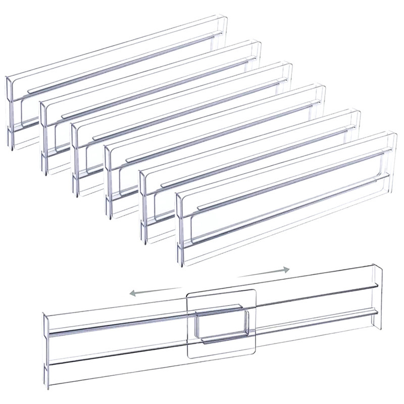 Drawer partition organizer multi-piece set transparent adjustable drawer divider expandable kitchen drawer organizer Drawer partition organizer multi-piece set transparent adjustable drawer divider expandable kitchen drawer organizer