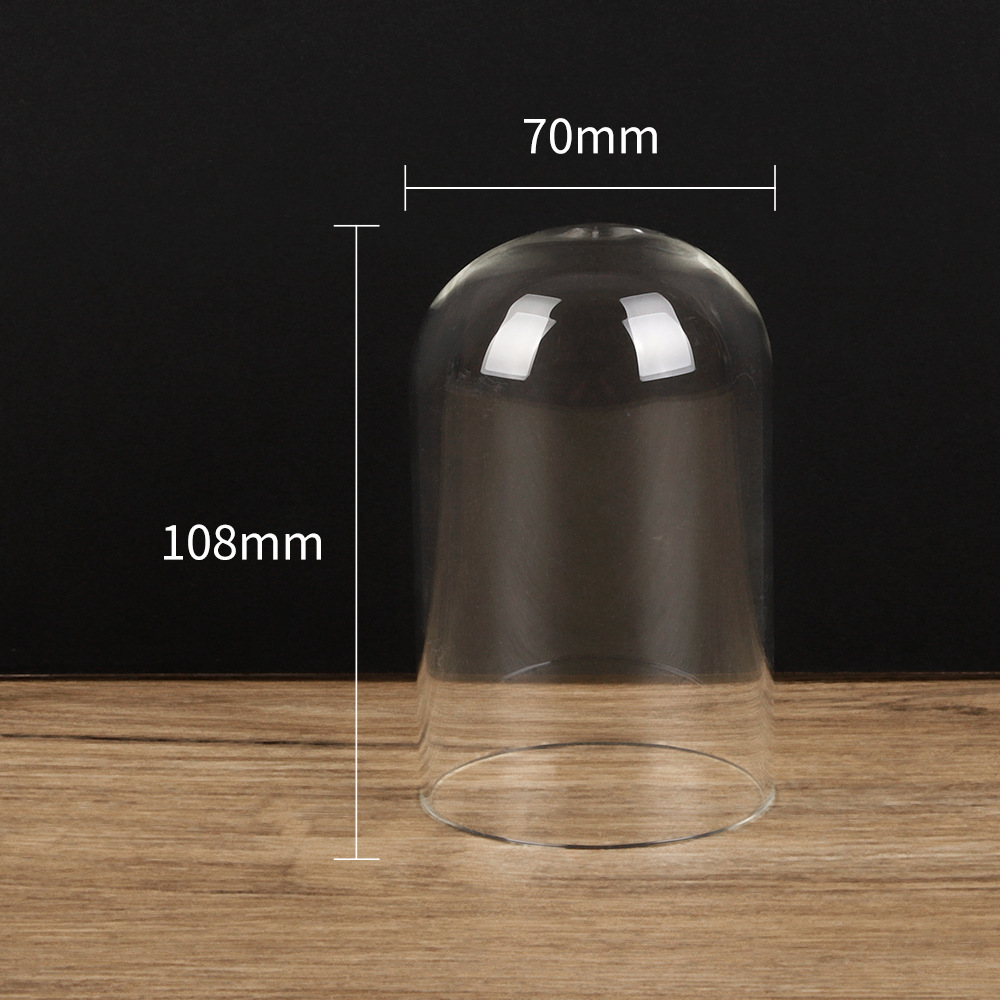 Flor inmortal cubierta de vidrio DIY hecha a mano micro paisaje decoración de escritorio cubierta de vidrio caja de exhibición cubierta de vidrio de flor inmortal