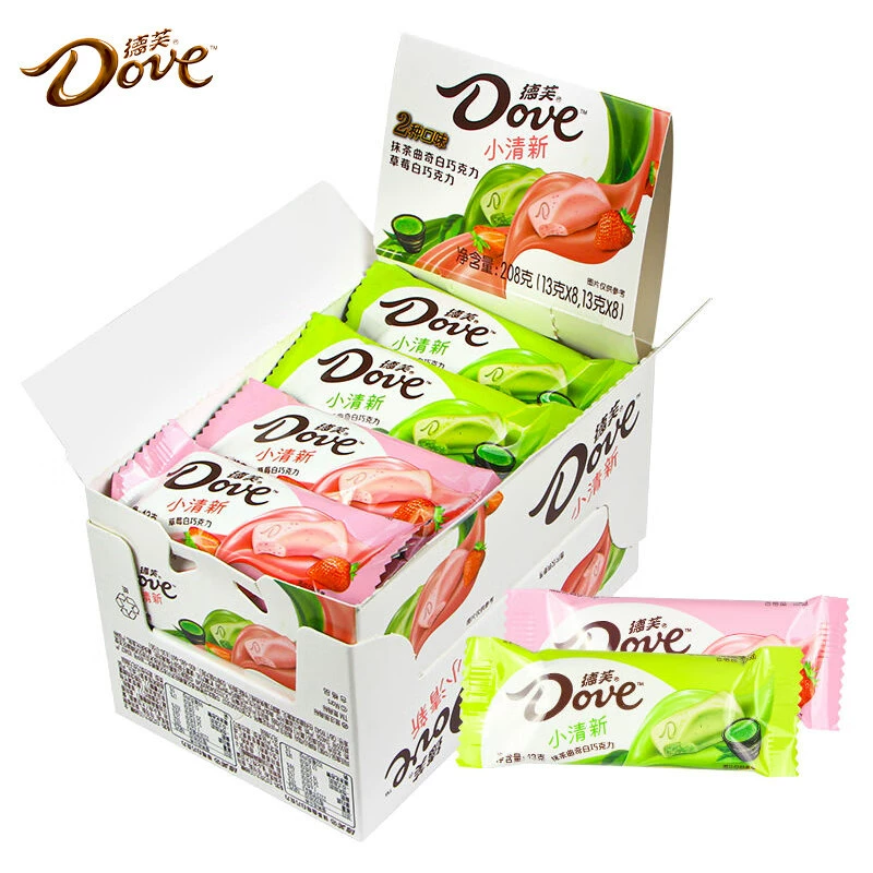 Chocolate Slices (Dove) Milk Flavor, Individually Wrapped 14g, Boxed Multi-Pack (16 pcs)
