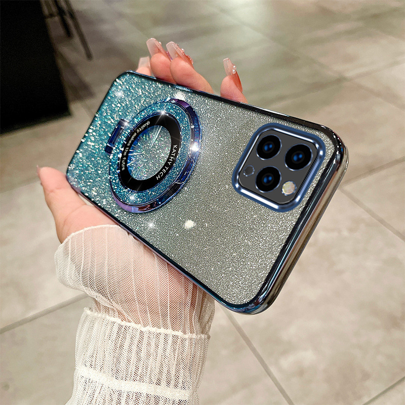 SKU-01-放大镜支架_透明蓝色闪片