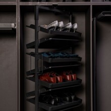 鞋架抽拉伸缩架衣柜拉篮抽屉式裤抽架皮革内置首饰盒五金配件收纳