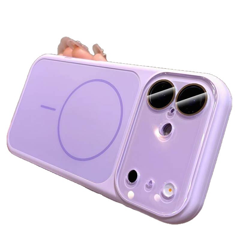 Funda de Silicona con Gran Ventana para iPhone 17 Pro Max, Absorción Magnética, Carga Inalámbrica