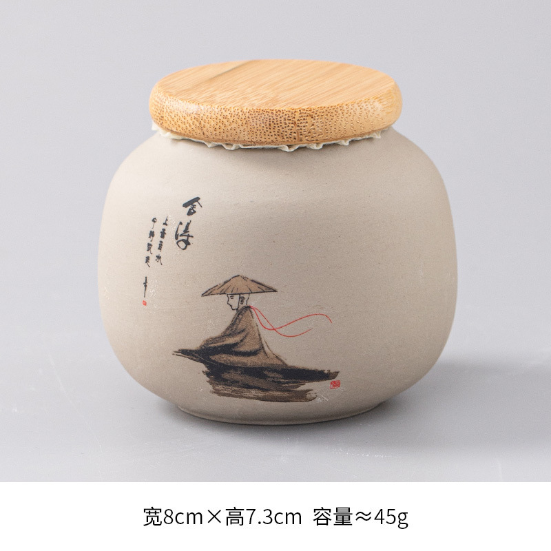원래 도자기 대나무 뚜껑 항아리/작은 선물