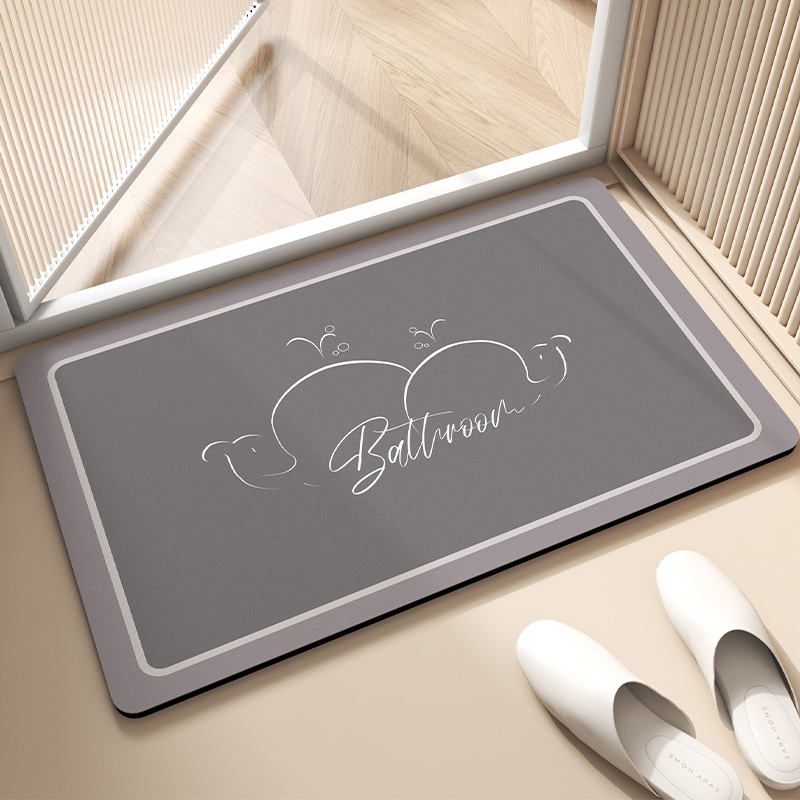 Baño de barro de diatomeas alfombra de suelo de secado rápido inodoro puerta de inodoro absorción de agua alfombra antideslizante inodoro alfombra de caída