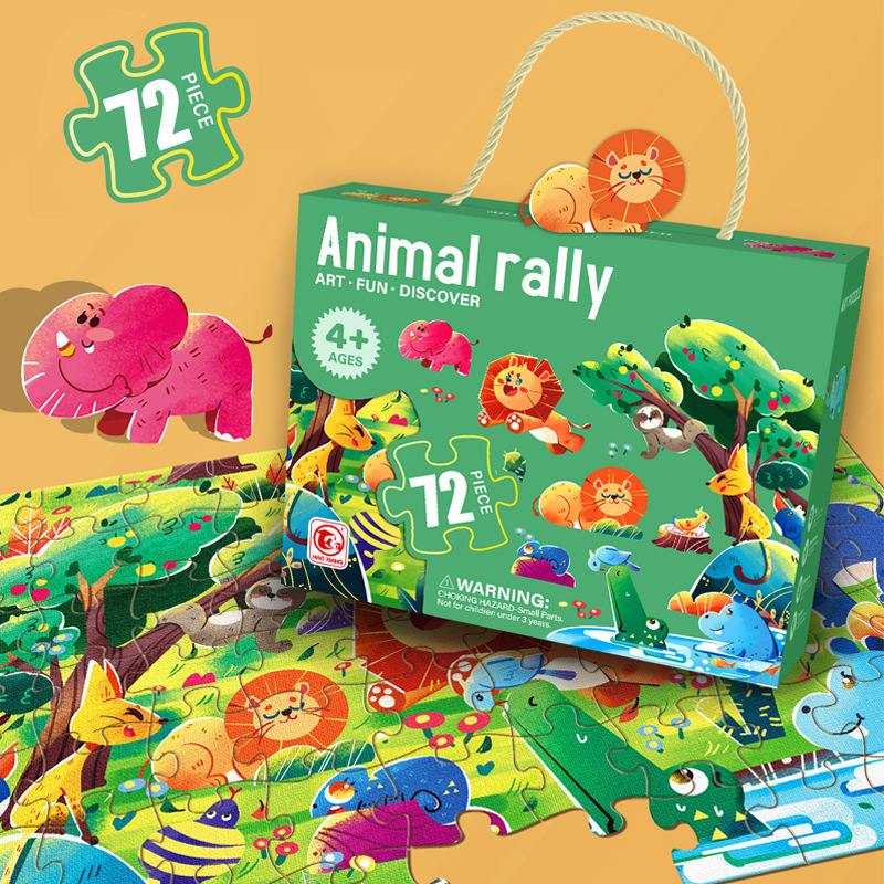 Divertidos trozos de papel, rompecabezas para niños irregulares, juguetes de rompecabezas transfronterizos, regalos de jardín de infantes, varias series al por mayor